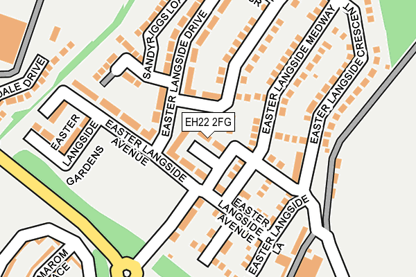 EH22 2FG map - OS OpenMap – Local (Ordnance Survey) EH22 2FG map - OS OpenMap – Local (Ordnance Survey)
