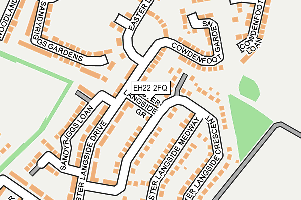 EH22 2FQ map - OS OpenMap – Local (Ordnance Survey) EH22 2FQ map - OS OpenMap – Local (Ordnance Survey)