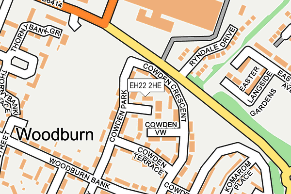 EH22 2HE map - OS OpenMap – Local (Ordnance Survey) EH22 2HE map - OS OpenMap – Local (Ordnance Survey)