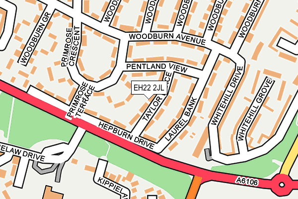 EH22 2JL map - OS OpenMap – Local (Ordnance Survey) EH22 2JL map - OS OpenMap – Local (Ordnance Survey)