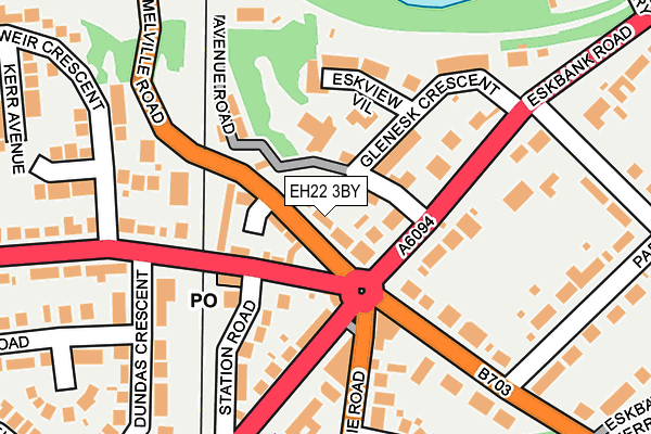 EH22 3BY map - OS OpenMap – Local (Ordnance Survey) EH22 3BY map - OS OpenMap – Local (Ordnance Survey)
