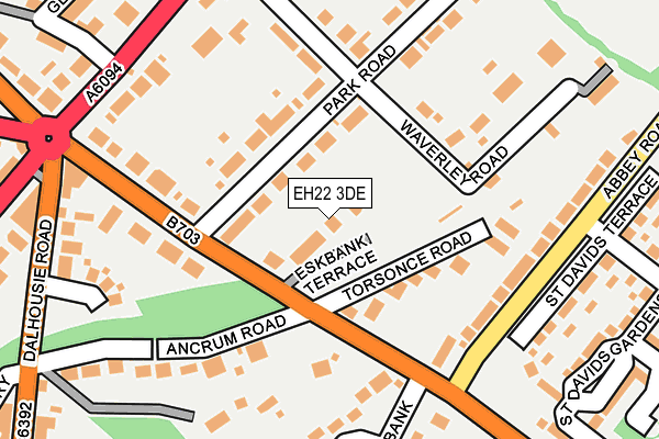 EH22 3DE map - OS OpenMap – Local (Ordnance Survey) EH22 3DE map - OS OpenMap – Local (Ordnance Survey)