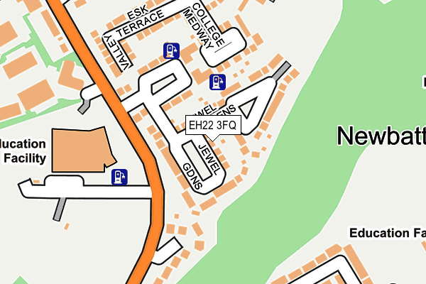 EH22 3FQ map - OS OpenMap – Local (Ordnance Survey) EH22 3FQ map - OS OpenMap – Local (Ordnance Survey)