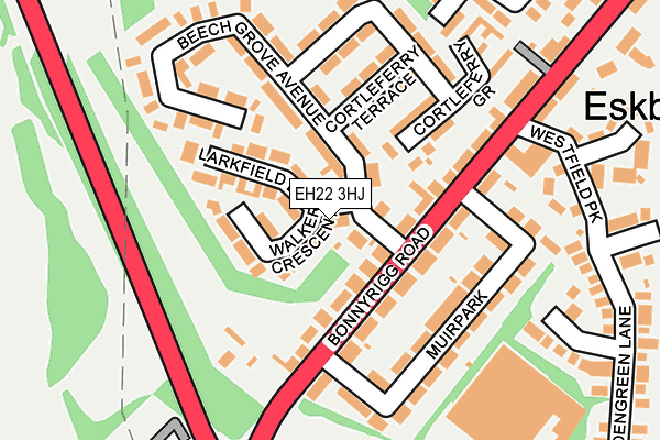EH22 3HJ map - OS OpenMap – Local (Ordnance Survey) EH22 3HJ map - OS OpenMap – Local (Ordnance Survey)