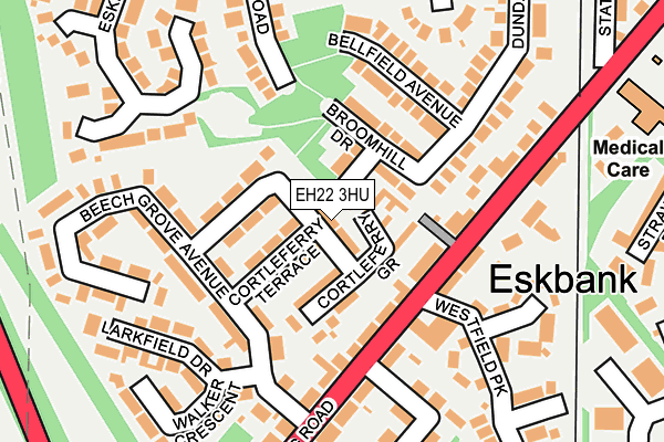 EH22 3HU map - OS OpenMap – Local (Ordnance Survey) EH22 3HU map - OS OpenMap – Local (Ordnance Survey)