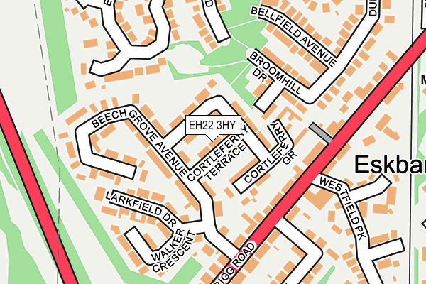 EH22 3HY map - OS OpenMap – Local (Ordnance Survey) EH22 3HY map - OS OpenMap – Local (Ordnance Survey)