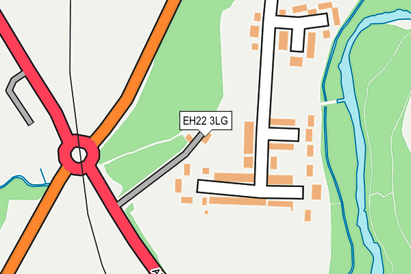 EH22 3LG map - OS OpenMap – Local (Ordnance Survey) EH22 3LG map - OS OpenMap – Local (Ordnance Survey)