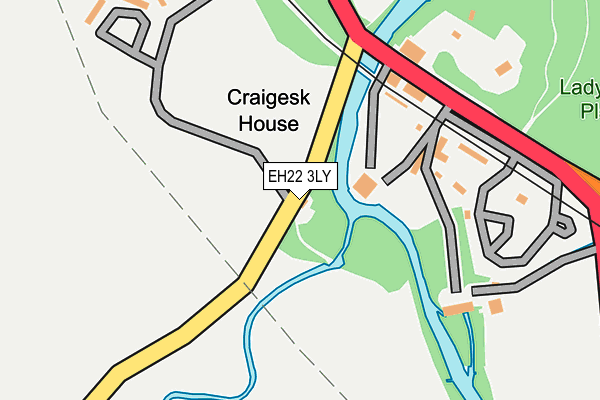EH22 3LY map - OS OpenMap – Local (Ordnance Survey) EH22 3LY map - OS OpenMap – Local (Ordnance Survey)