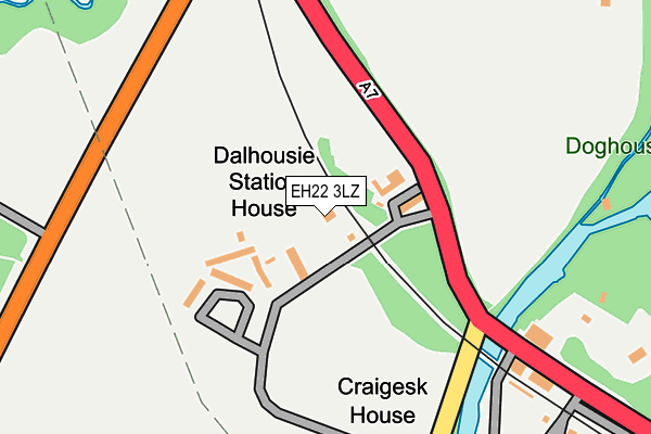 EH22 3LZ map - OS OpenMap – Local (Ordnance Survey) EH22 3LZ map - OS OpenMap – Local (Ordnance Survey)