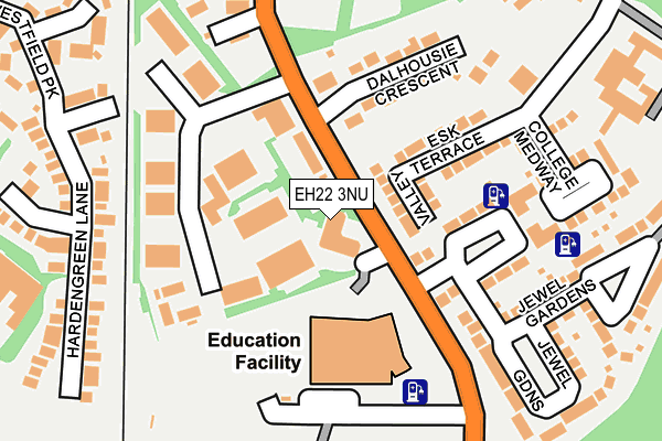 EH22 3NU map - OS OpenMap – Local (Ordnance Survey) EH22 3NU map - OS OpenMap – Local (Ordnance Survey)
