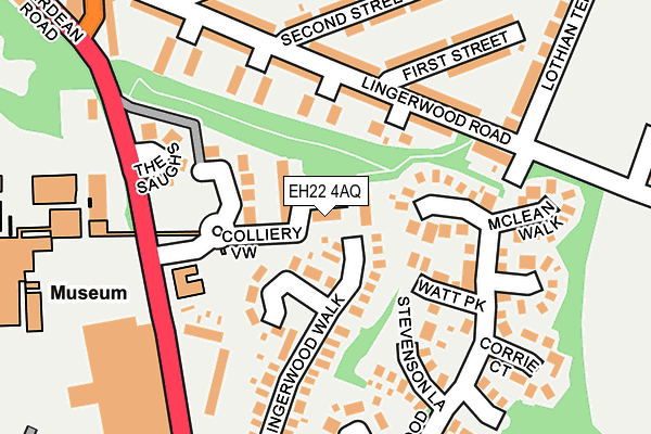 EH22 4AQ map - OS OpenMap – Local (Ordnance Survey) EH22 4AQ map - OS OpenMap – Local (Ordnance Survey)