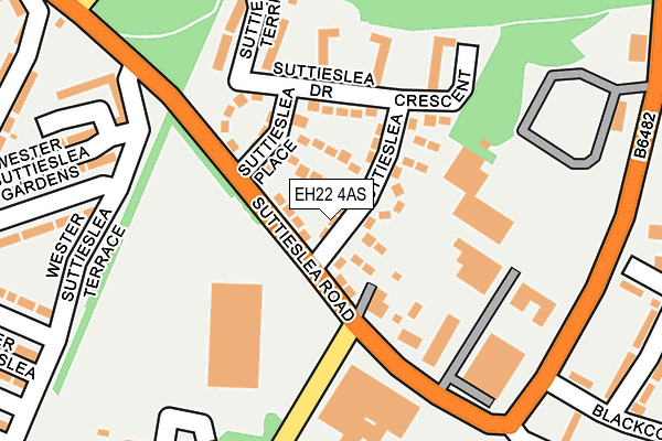 EH22 4AS map - OS OpenMap – Local (Ordnance Survey) EH22 4AS map - OS OpenMap – Local (Ordnance Survey)