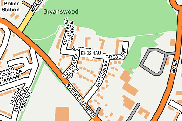 EH22 4AU map - OS OpenMap – Local (Ordnance Survey) EH22 4AU map - OS OpenMap – Local (Ordnance Survey)