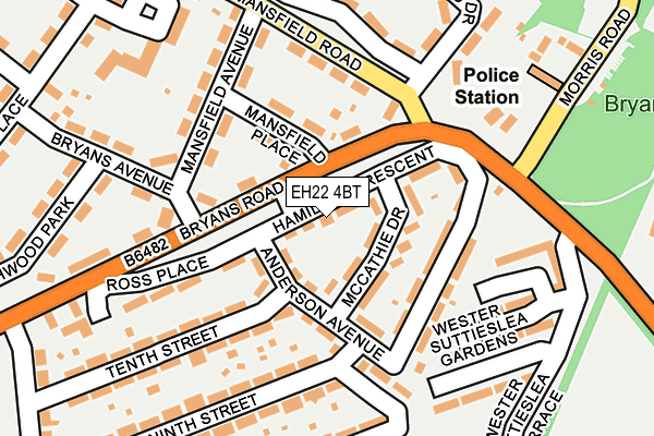 EH22 4BT map - OS OpenMap – Local (Ordnance Survey) EH22 4BT map - OS OpenMap – Local (Ordnance Survey)