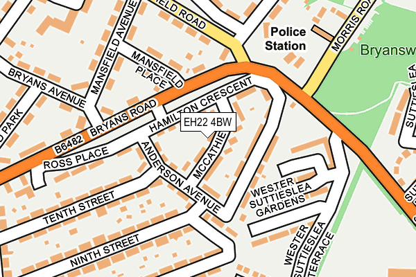 EH22 4BW map - OS OpenMap – Local (Ordnance Survey) EH22 4BW map - OS OpenMap – Local (Ordnance Survey)