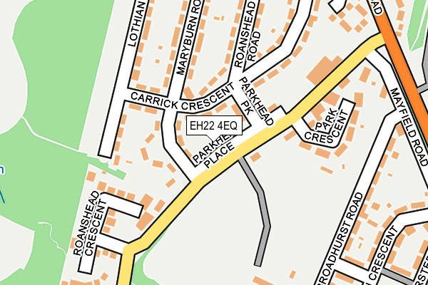 EH22 4EQ map - OS OpenMap – Local (Ordnance Survey) EH22 4EQ map - OS OpenMap – Local (Ordnance Survey)