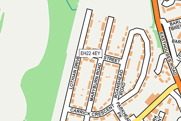 EH22 4EY map - OS OpenMap – Local (Ordnance Survey) EH22 4EY map - OS OpenMap – Local (Ordnance Survey)