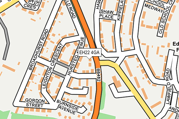 EH22 4GA map - OS OpenMap – Local (Ordnance Survey) EH22 4GA map - OS OpenMap – Local (Ordnance Survey)
