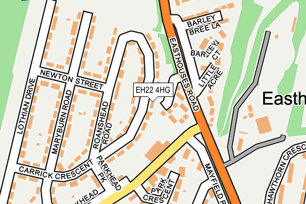 EH22 4HG map - OS OpenMap – Local (Ordnance Survey) EH22 4HG map - OS OpenMap – Local (Ordnance Survey)