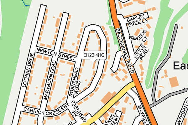 EH22 4HQ map - OS OpenMap – Local (Ordnance Survey) EH22 4HQ map - OS OpenMap – Local (Ordnance Survey)