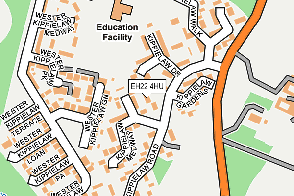 EH22 4HU map - OS OpenMap – Local (Ordnance Survey) EH22 4HU map - OS OpenMap – Local (Ordnance Survey)
