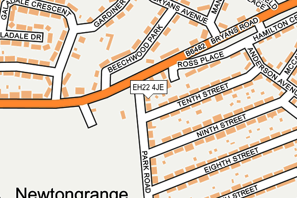EH22 4JE map - OS OpenMap – Local (Ordnance Survey) EH22 4JE map - OS OpenMap – Local (Ordnance Survey)