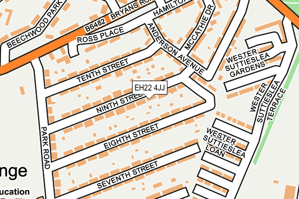 EH22 4JJ map - OS OpenMap – Local (Ordnance Survey) EH22 4JJ map - OS OpenMap – Local (Ordnance Survey)