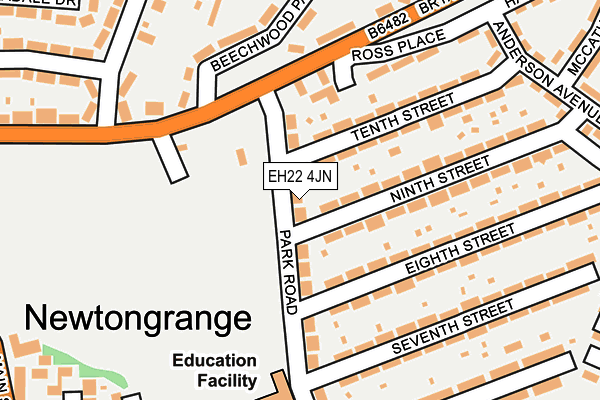EH22 4JN map - OS OpenMap – Local (Ordnance Survey) EH22 4JN map - OS OpenMap – Local (Ordnance Survey)