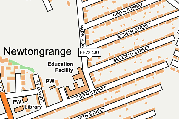EH22 4JU map - OS OpenMap – Local (Ordnance Survey) EH22 4JU map - OS OpenMap – Local (Ordnance Survey)