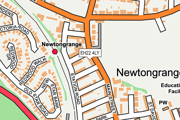 EH22 4LY map - OS OpenMap – Local (Ordnance Survey) EH22 4LY map - OS OpenMap – Local (Ordnance Survey)