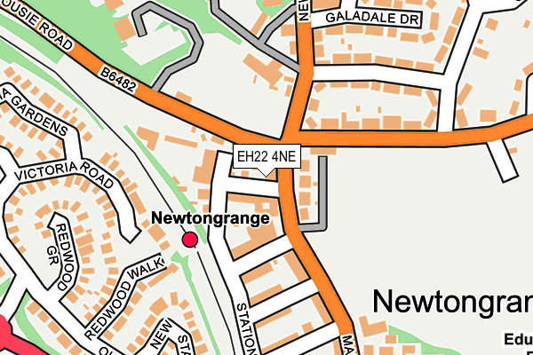EH22 4NE map - OS OpenMap – Local (Ordnance Survey) EH22 4NE map - OS OpenMap – Local (Ordnance Survey)