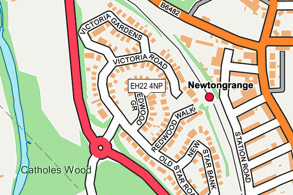 EH22 4NP map - OS OpenMap – Local (Ordnance Survey) EH22 4NP map - OS OpenMap – Local (Ordnance Survey)
