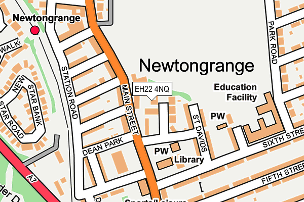 EH22 4NQ map - OS OpenMap – Local (Ordnance Survey) EH22 4NQ map - OS OpenMap – Local (Ordnance Survey)