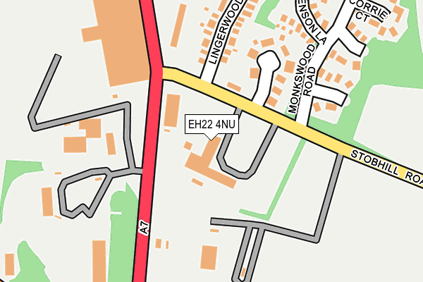 EH22 4NU map - OS OpenMap – Local (Ordnance Survey) EH22 4NU map - OS OpenMap – Local (Ordnance Survey)