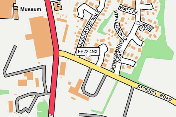 EH22 4NX map - OS OpenMap – Local (Ordnance Survey) EH22 4NX map - OS OpenMap – Local (Ordnance Survey)