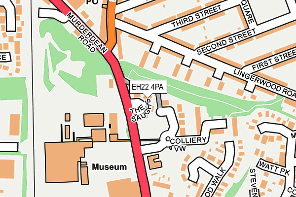 EH22 4PA map - OS OpenMap – Local (Ordnance Survey) EH22 4PA map - OS OpenMap – Local (Ordnance Survey)