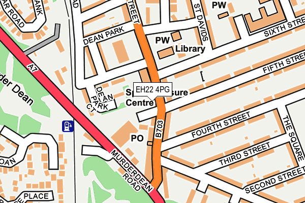 EH22 4PG map - OS OpenMap – Local (Ordnance Survey) EH22 4PG map - OS OpenMap – Local (Ordnance Survey)