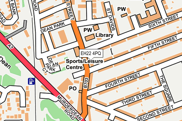 EH22 4PQ map - OS OpenMap – Local (Ordnance Survey) EH22 4PQ map - OS OpenMap – Local (Ordnance Survey)