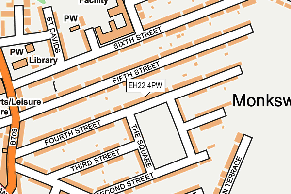EH22 4PW map - OS OpenMap – Local (Ordnance Survey) EH22 4PW map - OS OpenMap – Local (Ordnance Survey)