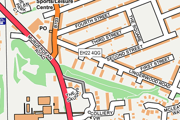 EH22 4QG map - OS OpenMap – Local (Ordnance Survey) EH22 4QG map - OS OpenMap – Local (Ordnance Survey)
