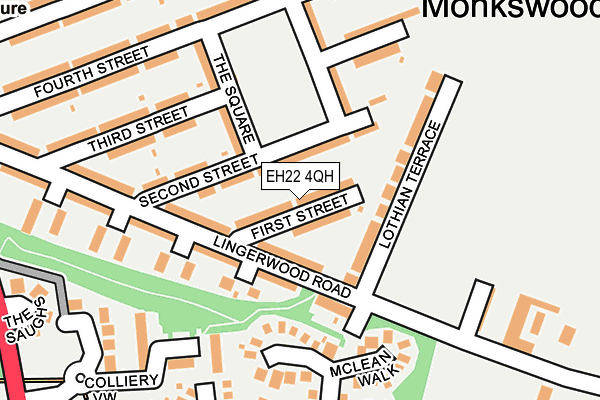 EH22 4QH map - OS OpenMap – Local (Ordnance Survey) EH22 4QH map - OS OpenMap – Local (Ordnance Survey)