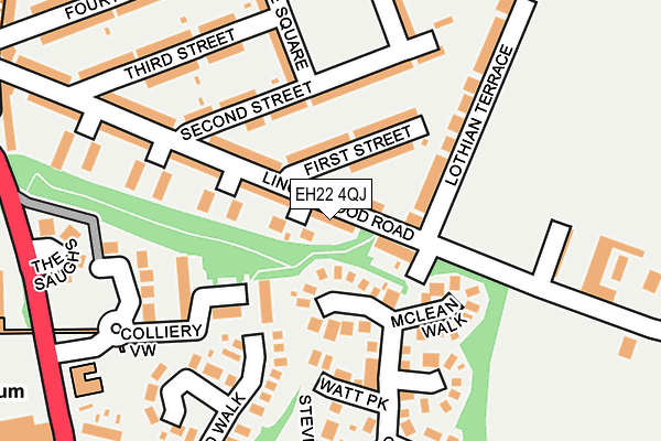 EH22 4QJ map - OS OpenMap – Local (Ordnance Survey) EH22 4QJ map - OS OpenMap – Local (Ordnance Survey)