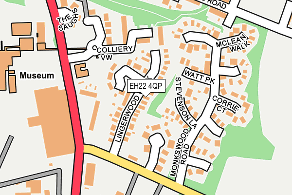 EH22 4QP map - OS OpenMap – Local (Ordnance Survey) EH22 4QP map - OS OpenMap – Local (Ordnance Survey)