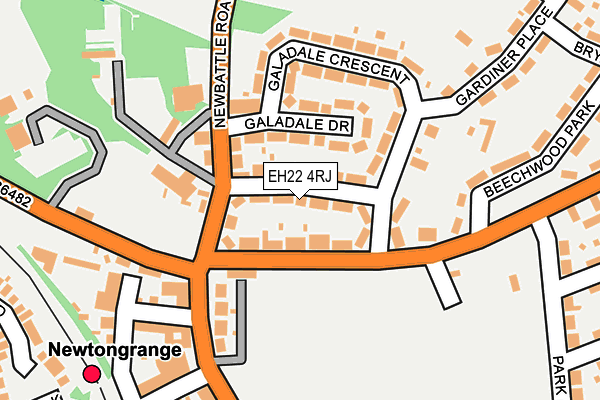 EH22 4RJ map - OS OpenMap – Local (Ordnance Survey) EH22 4RJ map - OS OpenMap – Local (Ordnance Survey)