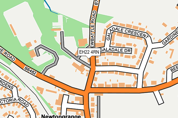 EH22 4RN map - OS OpenMap – Local (Ordnance Survey) EH22 4RN map - OS OpenMap – Local (Ordnance Survey)