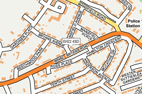 EH22 4SD map - OS OpenMap – Local (Ordnance Survey) EH22 4SD map - OS OpenMap – Local (Ordnance Survey)