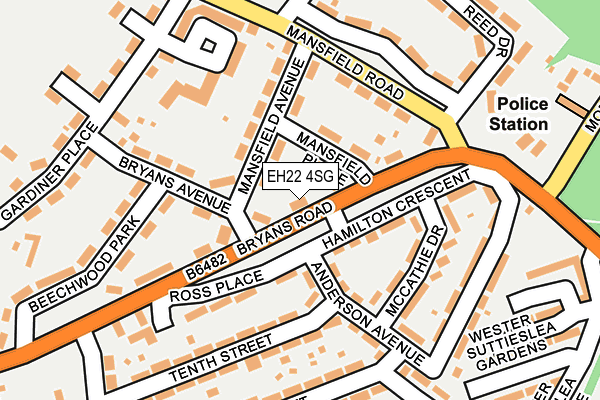 EH22 4SG map - OS OpenMap – Local (Ordnance Survey) EH22 4SG map - OS OpenMap – Local (Ordnance Survey)