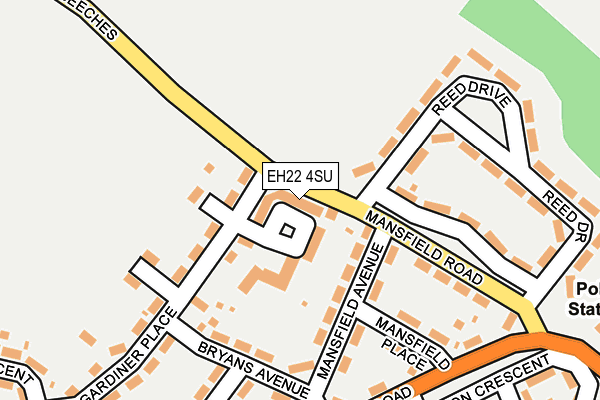 EH22 4SU map - OS OpenMap – Local (Ordnance Survey) EH22 4SU map - OS OpenMap – Local (Ordnance Survey)
