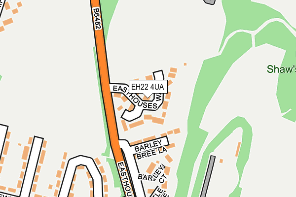 EH22 4UA map - OS OpenMap – Local (Ordnance Survey) EH22 4UA map - OS OpenMap – Local (Ordnance Survey)