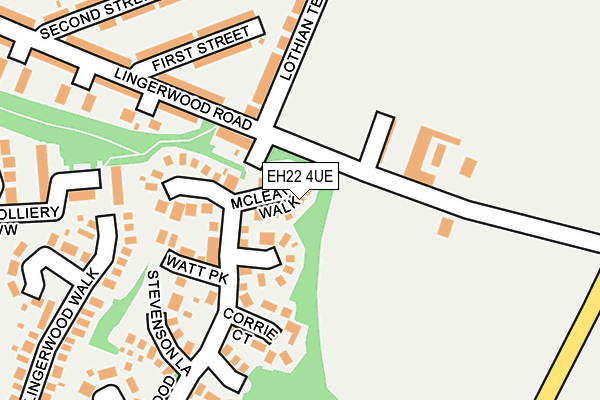 EH22 4UE map - OS OpenMap – Local (Ordnance Survey) EH22 4UE map - OS OpenMap – Local (Ordnance Survey)